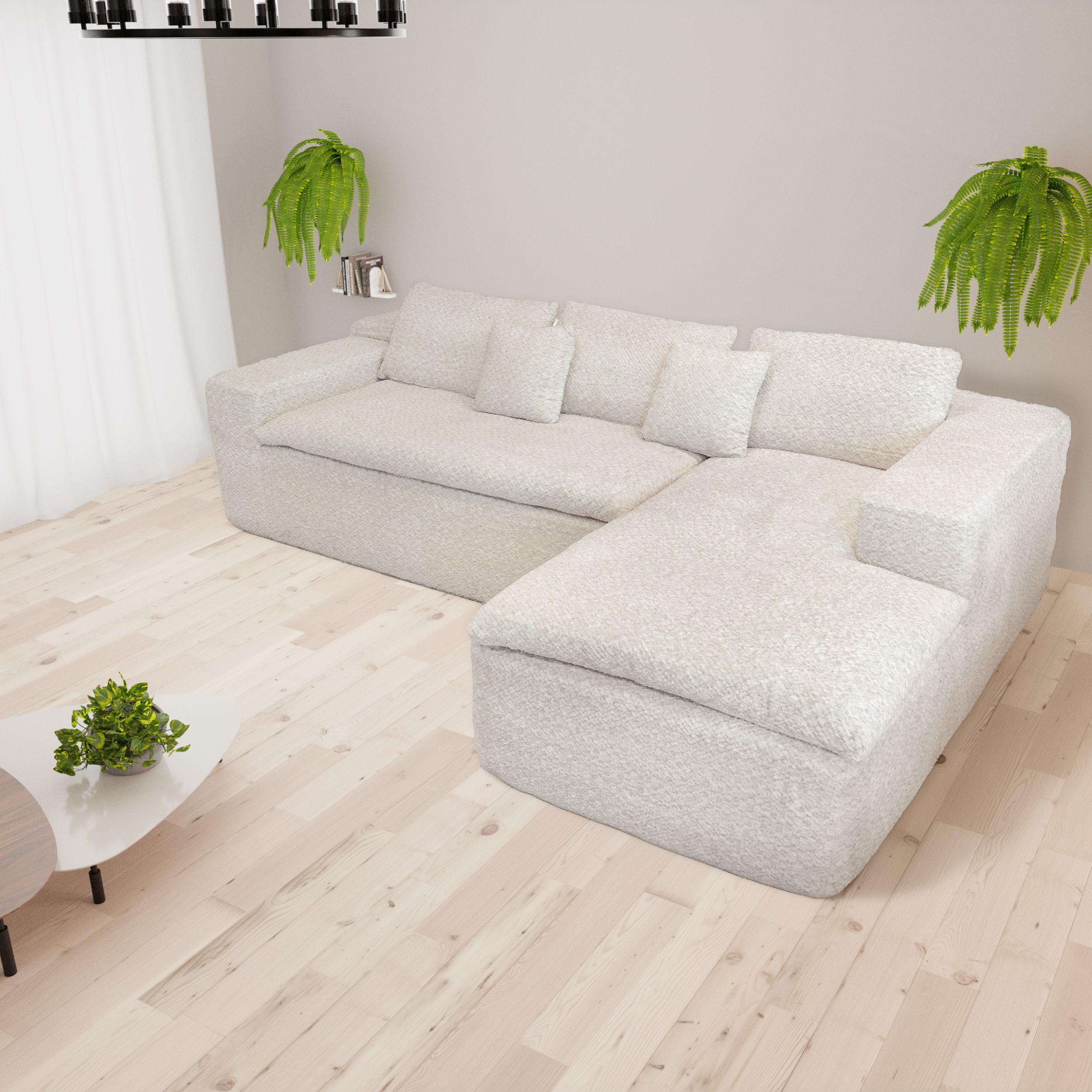 Canapea modulara tip Coltar Relax Plus Bej